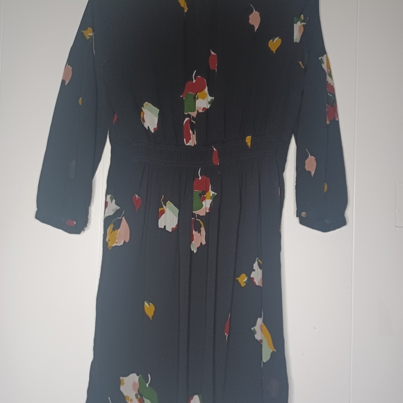 Madewell Black Dress with Colorful Floral Design - Picture 5 of 12
